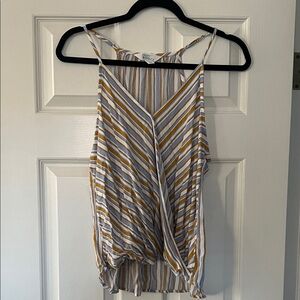 Market & Spruce Mustard and White Striped Camisole